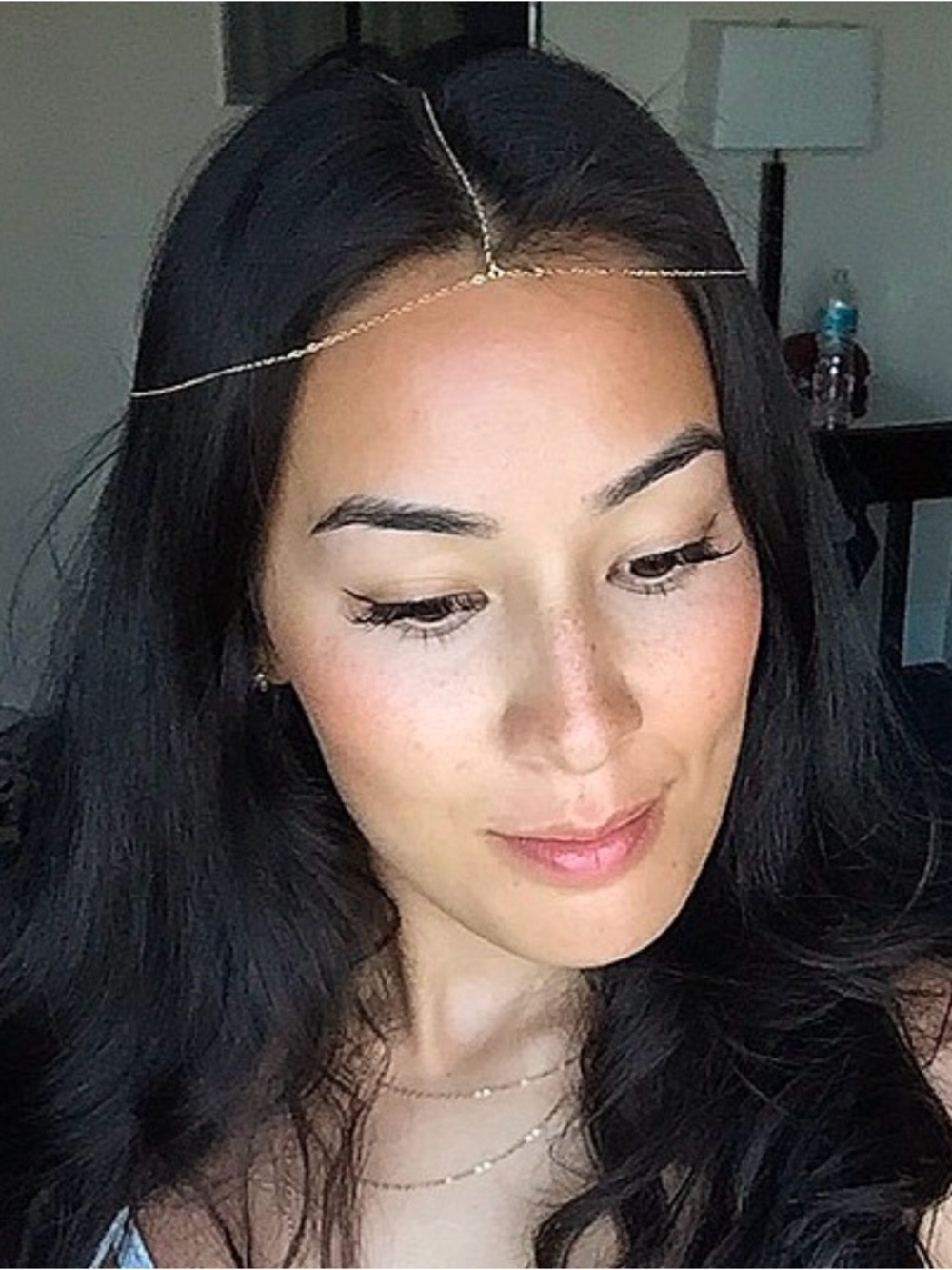 Gold Filled Dainty Double Strand Head Chain Hair